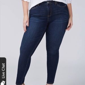 Lane Bryant mid rise super stretch ankle jeans